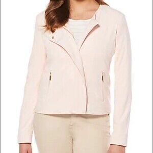Rafaella Faux Suede Dusty Pink Moto Jacket